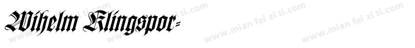 Wihelm Klingspor字体转换